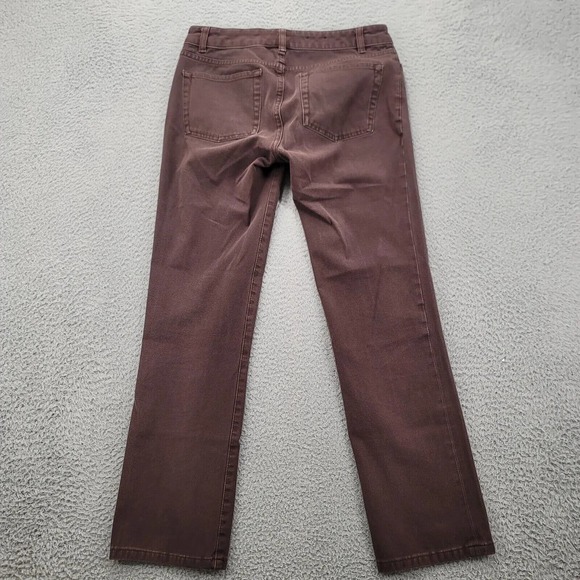 Chaps Jeans Womens 2P Brown Petite Straight Leg Comfort Casual Low Rise Pocket - Picture 4 of 13